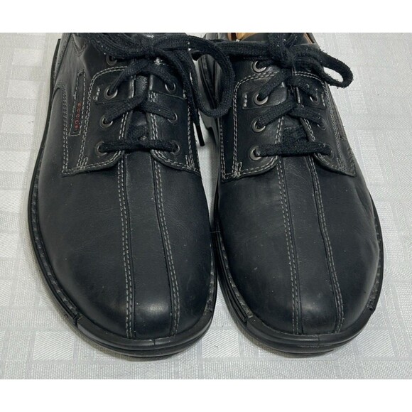 ECCO Black Leather Shoe Bicycle Toe Comfort Casual Shock Point Size 43/ US 9-9.5 main image 14